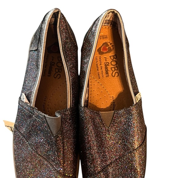 Bobs black Sparkly glitter Slip-On Shoes size 6.5 - Picture 5 of 9
